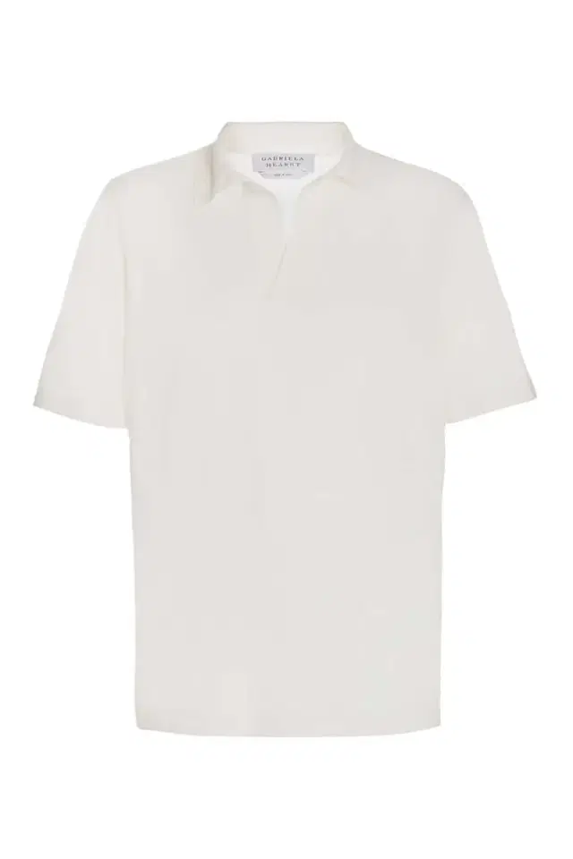 Gabriela Hearst Stendhal Knit Short Sleeve Polo in  Cashmere Silk