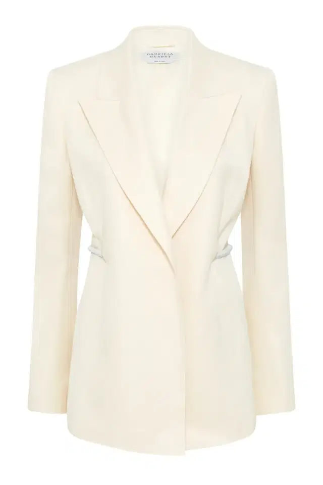 Gabriela Hearst Epona Rope Blazer in  Textured Linen Slub