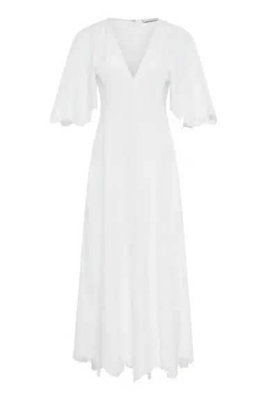 Gabriela Hearst Ansel Midi Dress in White Sea Island Cotton | Thumbnail 1 Gabriela Hearst Ansel Midi Dress in White Sea Island Cotton | Thumbnail 1
