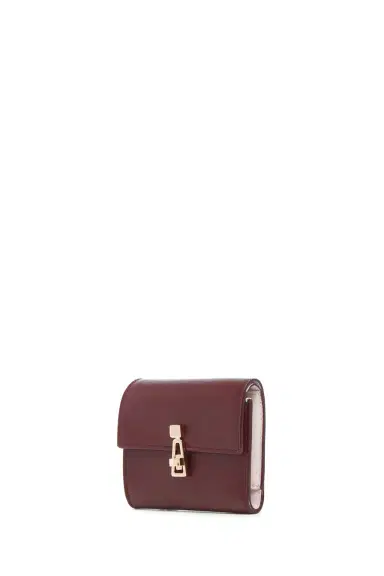 Gabriela Hearst Compact Flat Wallet in Bordeaux & Pink Leather | Thumbnail 2