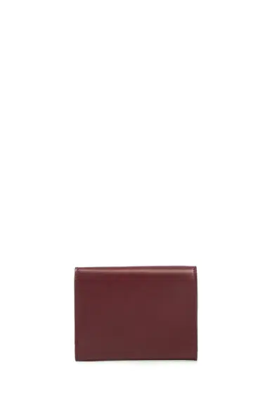 Gabriela Hearst Compact Flat Wallet in Bordeaux & Pink Leather | Thumbnail 3