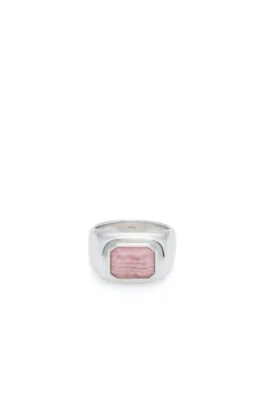 GABRIELA HEARST Large Ring in 18K White Gold & Pink Marble Stone | Thumbnail 2 GABRIELA HEARST Large Ring in 18K White Gold & Pink Marble Stone | Thumbnail 2