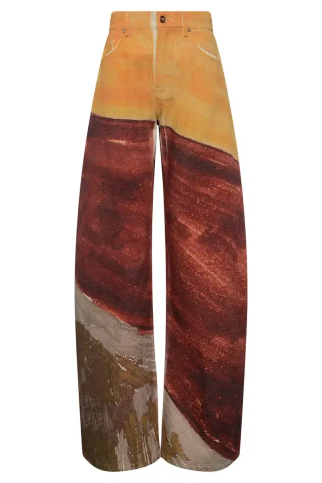 Gabriela Hearst Amoret Barrel-leg Jean in Fire Multi Recycled Cotton Denim
