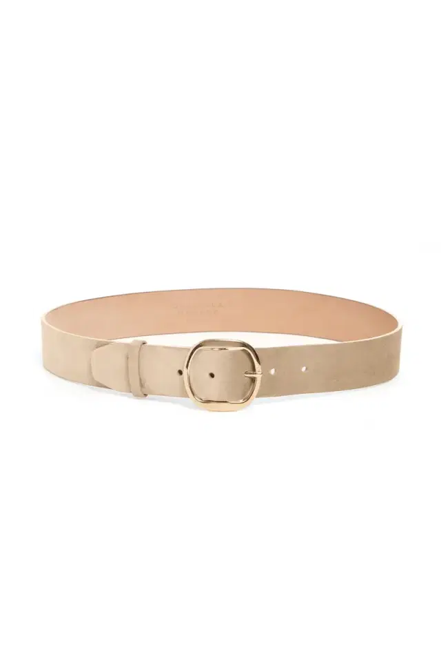 Gabriela Hearst Elster Belt in Light Beige Suede
