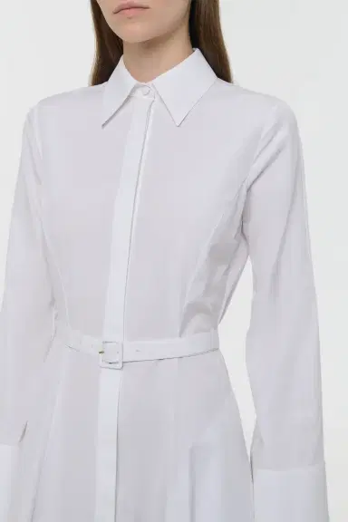 Gabriela Hearst Carmina Maxi Shirtdress in White Sea Island Cotton | Thumbnail 5