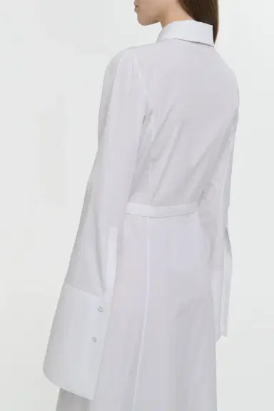 Gabriela Hearst Carmina Maxi Shirtdress in White Sea Island Cotton | Thumbnail 6