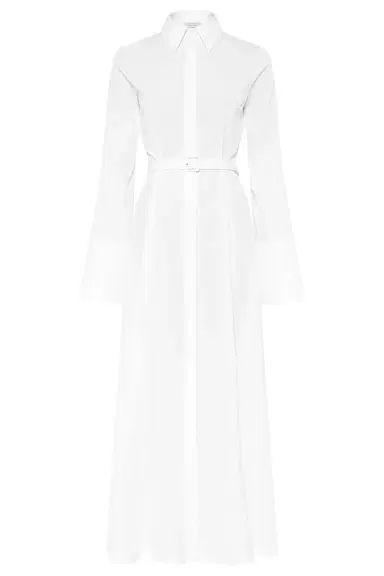 Gabriela Hearst Carmina Maxi Shirtdress in White Sea Island Cotton | Thumbnail 1