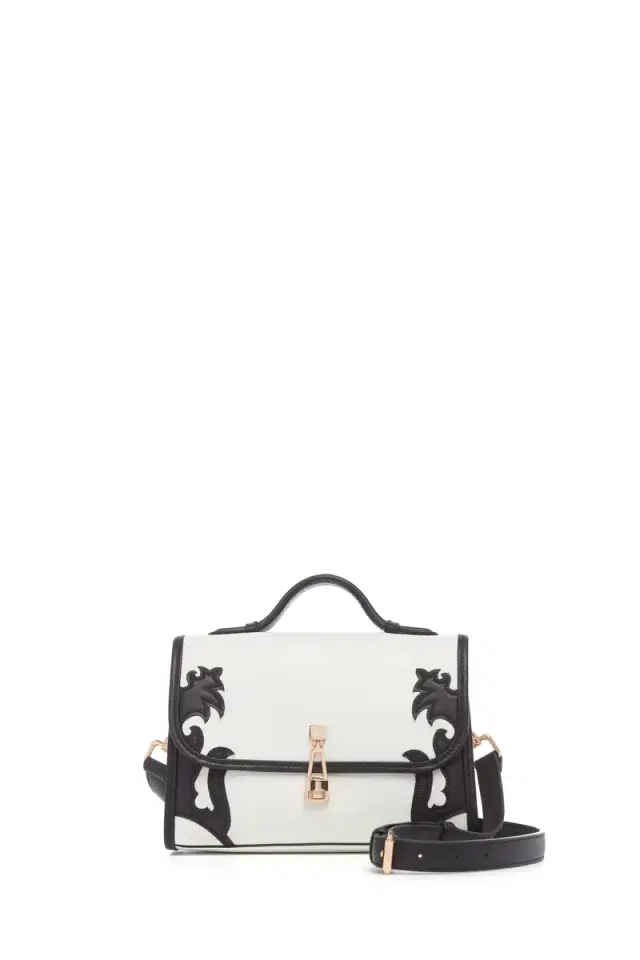 GABRIELA HEARST Small Leonora Western Flap Bag in Black &  Leather