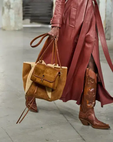 Gabriela Hearst Marija Tote Bag in Cognac Shearling | Thumbnail 2 Gabriela Hearst Marija Tote Bag in Cognac Shearling | Thumbnail 2