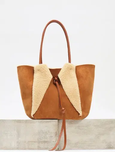Gabriela Hearst Marija Tote Bag in Cognac Shearling | Thumbnail 5 Gabriela Hearst Marija Tote Bag in Cognac Shearling | Thumbnail 5