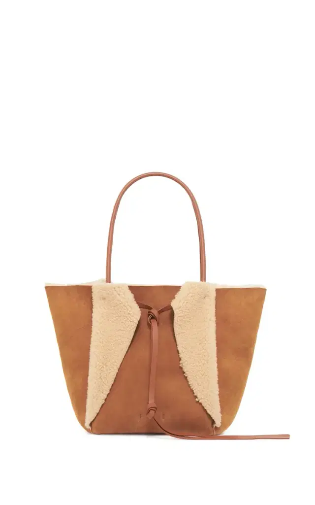 Gabriela Hearst Marija Tote Bag in Cognac Shearling