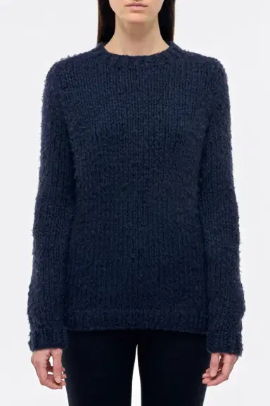 Gabriela Hearst Lawrence Knit Sweater in Dark Navy Welfat Cashmere | Thumbnail 2 Gabriela Hearst Lawrence Knit Sweater in Dark Navy Welfat Cashmere | Thumbnail 2