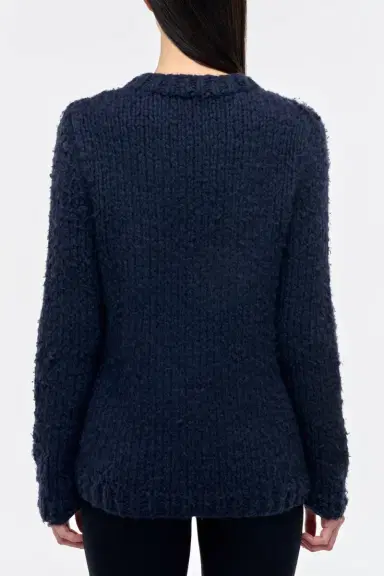 Gabriela Hearst Lawrence Knit Sweater in Dark Navy Welfat Cashmere | Thumbnail 4 Gabriela Hearst Lawrence Knit Sweater in Dark Navy Welfat Cashmere | Thumbnail 4
