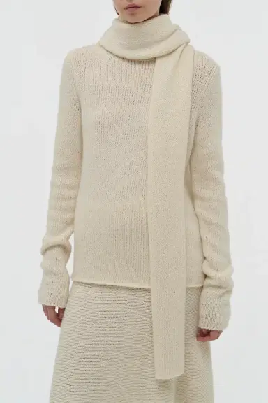 Gabriela Hearst Tulsi Knit Scarf in Cashmere | Thumbnail 2 Gabriela Hearst Tulsi Knit Scarf in Cashmere | Thumbnail 2