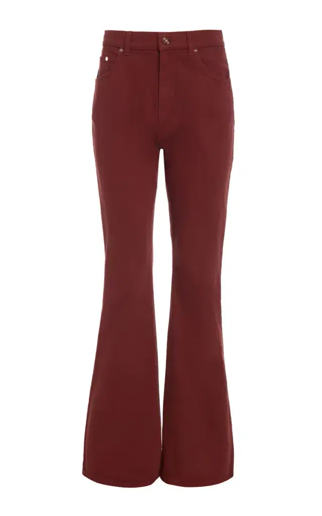 GABRIELA HEARST Willa Bootcut Jean in Burnt Sienna Recycled Cotton Denim