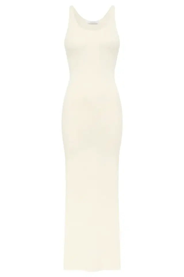 Gabriela Hearst Nyra Knit Maxi Dress in Off White Mulberry Silk