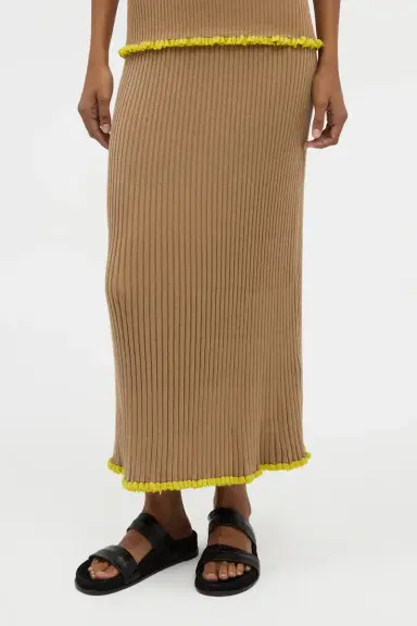 Gabriela Hearst Kavya Knit Maxi Skirt in Camel Cashmere Silk | Thumbnail 6 Gabriela Hearst Kavya Knit Maxi Skirt in Camel Cashmere Silk | Thumbnail 6
