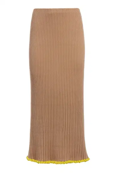Gabriela Hearst Kavya Knit Maxi Skirt in Camel Cashmere Silk | Thumbnail 1 Gabriela Hearst Kavya Knit Maxi Skirt in Camel Cashmere Silk | Thumbnail 1