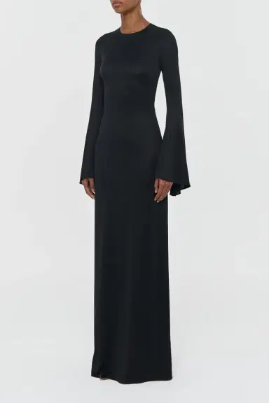 Gabriela Hearst Imara Maxi Dress in Black Silk Jersey | Thumbnail 3 Gabriela Hearst Imara Maxi Dress in Black Silk Jersey | Thumbnail 3