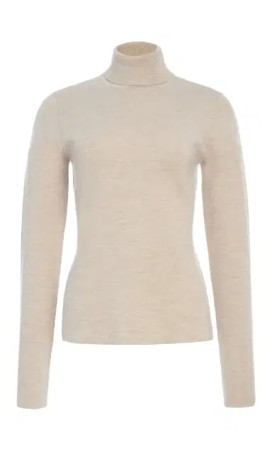 Gabriela Hearst May Knit Turtleneck in Oatmeal Merino Wool Cashmere | Thumbnail 1 Gabriela Hearst May Knit Turtleneck in Oatmeal Merino Wool Cashmere | Thumbnail 1