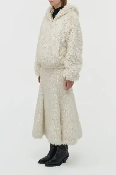 Gabriela Hearst Orlando Hoodie in Silk Fur | Thumbnail 4