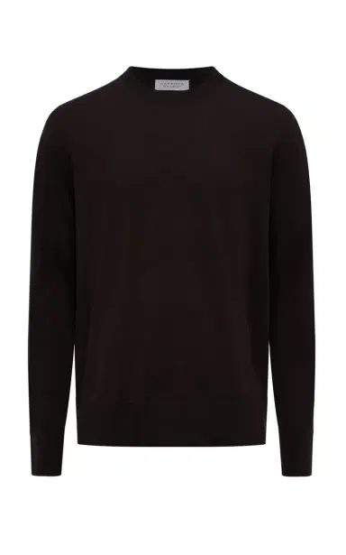 Gabriela Hearst Palco Knit Sweater in Chocolate Merino Wool | Thumbnail 1 Gabriela Hearst Palco Knit Sweater in Chocolate Merino Wool | Thumbnail 1