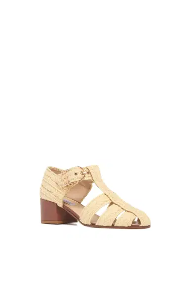 Gabriela Hearst Lyle Block Heel Pump Sandal in Natural Raffia | Thumbnail 2