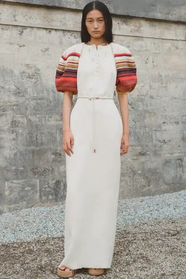 Gabriela Hearst Nomo Crochet Puff Sleeve Maxi Dress in Textured Linen Twill | Thumbnail 9 Gabriela Hearst Nomo Crochet Puff Sleeve Maxi Dress in Textured Linen Twill | Thumbnail 9