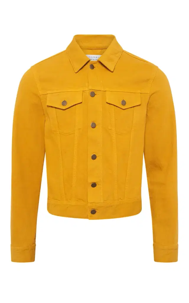 GABRIELA HEARST Barry Trucker Jacket in Golden Birch Recycled Cotton Denim