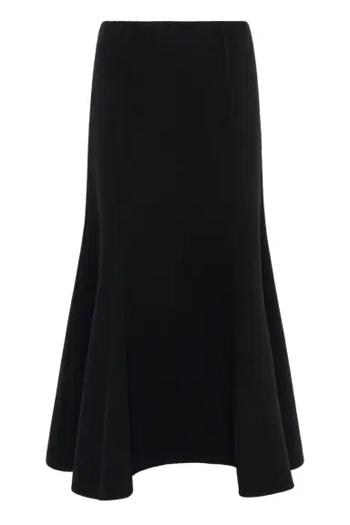 Gabriela Hearst Patterson Midi Skirt in Black Double-face Recycled Cashmere | Thumbnail 1 Gabriela Hearst Patterson Midi Skirt in Black Double-face Recycled Cashmere | Thumbnail 1