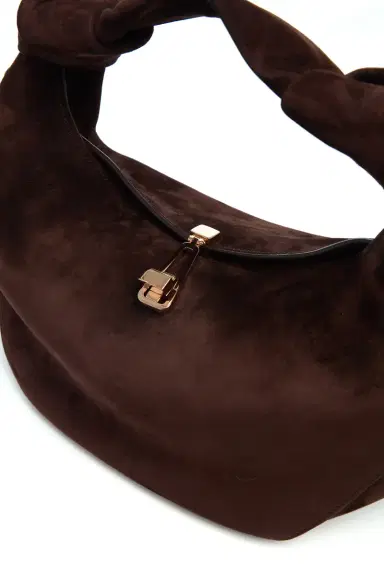 Gabriela Hearst Mini Antonia Bag in Dark Brown Suede | Thumbnail 3 Gabriela Hearst Mini Antonia Bag in Dark Brown Suede | Thumbnail 3