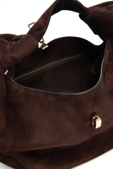 Gabriela Hearst Mini Antonia Bag in Dark Brown Suede | Thumbnail 4 Gabriela Hearst Mini Antonia Bag in Dark Brown Suede | Thumbnail 4