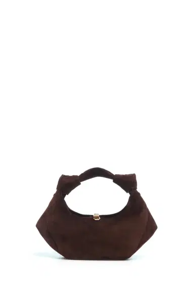 Gabriela Hearst Mini Antonia Bag in Dark Brown Suede | Thumbnail 1 Gabriela Hearst Mini Antonia Bag in Dark Brown Suede | Thumbnail 1