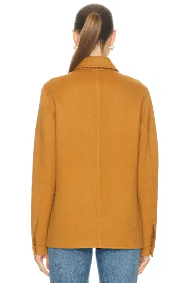 Gabriela Hearst Ulu Chore Jacket in Yellow Ochre Double-face Recycled Cashmere | Thumbnail 4 Gabriela Hearst Ulu Chore Jacket in Yellow Ochre Double-face Recycled Cashmere | Thumbnail 4