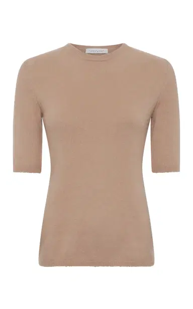 Gabriela Hearst Xanthe Knit Top in Camel Brushed Cashmere | Thumbnail 1 Gabriela Hearst Xanthe Knit Top in Camel Brushed Cashmere | Thumbnail 1