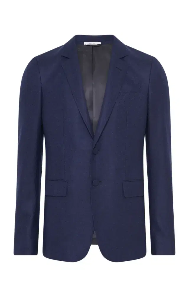 GABRIELA HEARST Irving Jacket in Navy Wool Cashmere Flannel