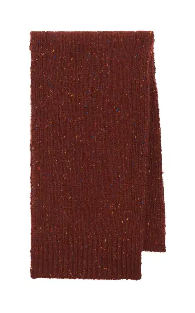 GABRIELA HEARST Fokestone Knit Scarf in Burnt Sienna Multi Speckled Aran Cashmere | Thumbnail 1