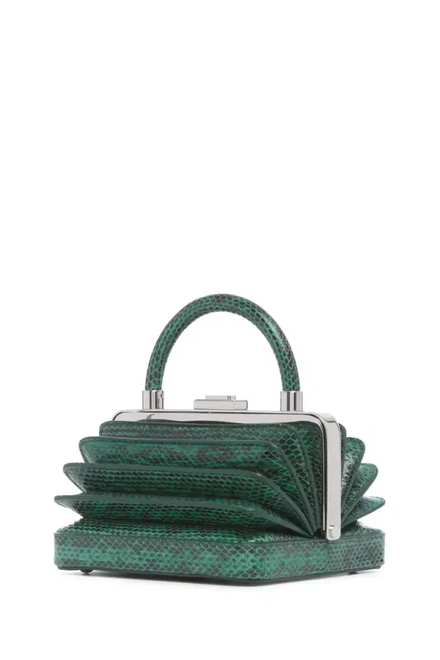 GABRIELA HEARST Diana Bag in Green Snakeskin