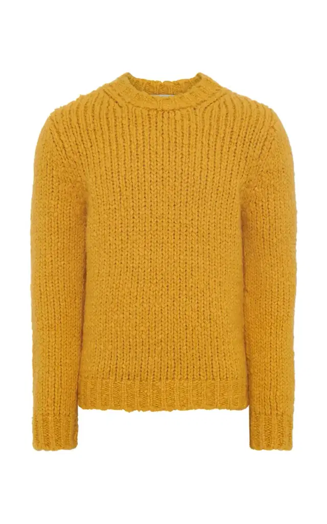 GABRIELA HEARST Lawrence Knit Sweater in Golden Birch Welfat Cashmere M