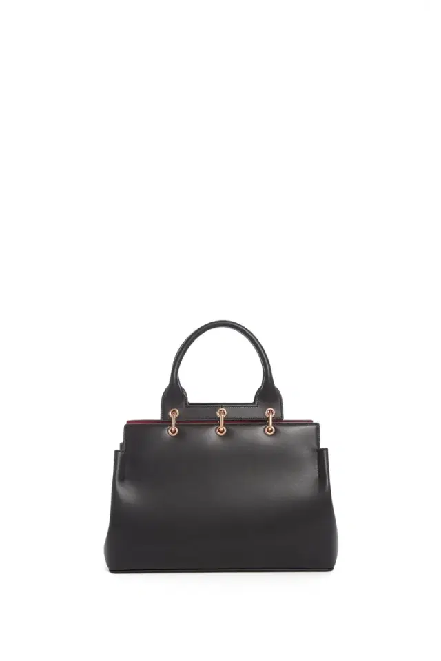 GABRIELA HEARST Small Amethyst Tote Bag in Black Nappa Leather