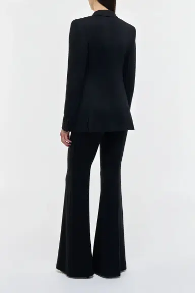 Gabriela Hearst Rhein Flare Pant in Black Cashmere Jersey | Thumbnail 4