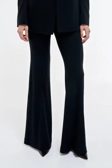 Gabriela Hearst Rhein Flare Pant in Black Cashmere Jersey | Thumbnail 5