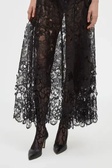 Gabriela Hearst Luma Slip Midi Dress in Black Silk Organza Lace | Thumbnail 7 Gabriela Hearst Luma Slip Midi Dress in Black Silk Organza Lace | Thumbnail 7