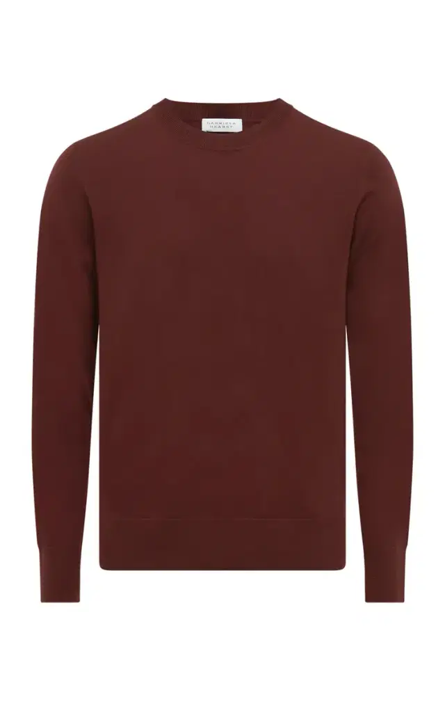 GABRIELA HEARST Palco Knit Sweater in Burnt Sienna Merino Wool