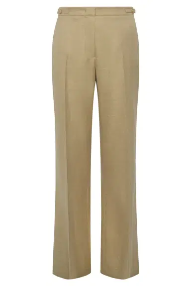 Gabriela Hearst Vesta Flare Pant in Hay Virgin Wool Silk with Linen | Thumbnail 1