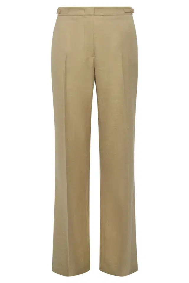 Gabriela Hearst Vesta Flare Pant in Hay Virgin Wool Silk with Linen