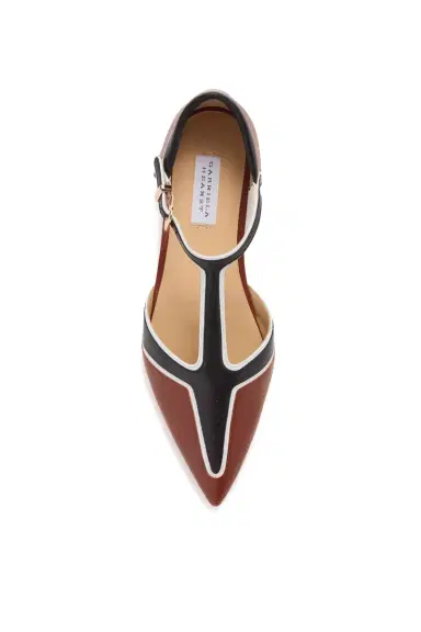 Gabriela Hearst Leya Moto T-Strap Flat Shoe in Cognac Multi Leather | Thumbnail 4
