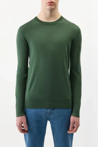 Gabriela Hearst Palco Knit Sweater in English Green Merino Wool | Thumbnail 2 Gabriela Hearst Palco Knit Sweater in English Green Merino Wool | Thumbnail 2