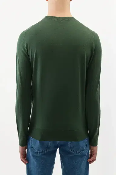 Gabriela Hearst Palco Knit Sweater in English Green Merino Wool | Thumbnail 4 Gabriela Hearst Palco Knit Sweater in English Green Merino Wool | Thumbnail 4
