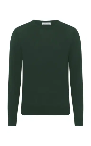 Gabriela Hearst Palco Knit Sweater in English Green Merino Wool | Thumbnail 1 Gabriela Hearst Palco Knit Sweater in English Green Merino Wool | Thumbnail 1